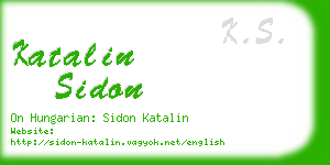 katalin sidon business card